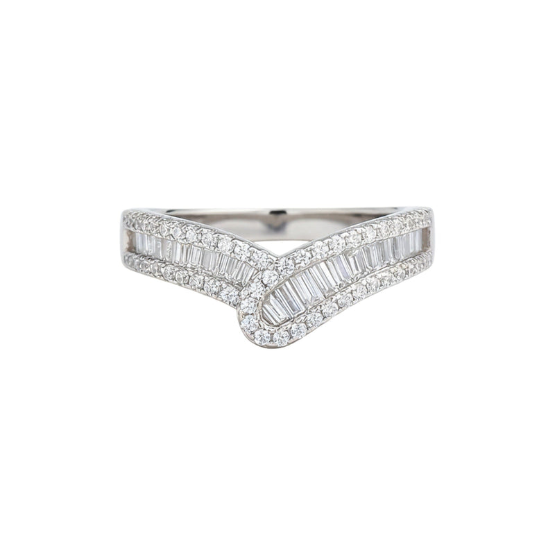 Heidi White Baguette Ring