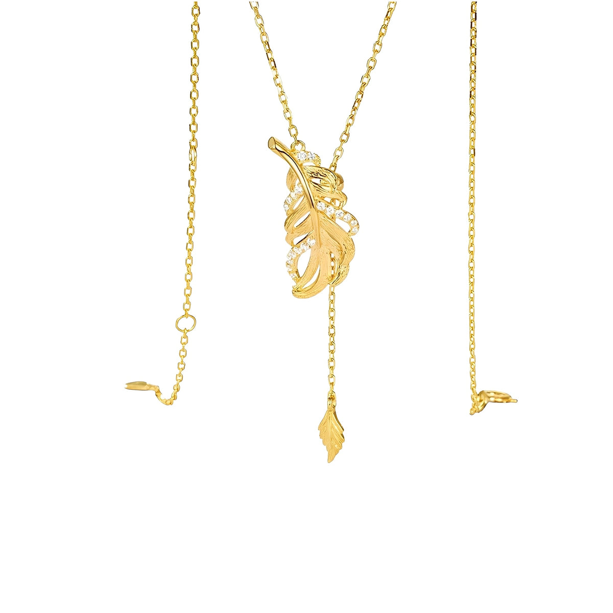 Heike 14K Gold Plume Necklace