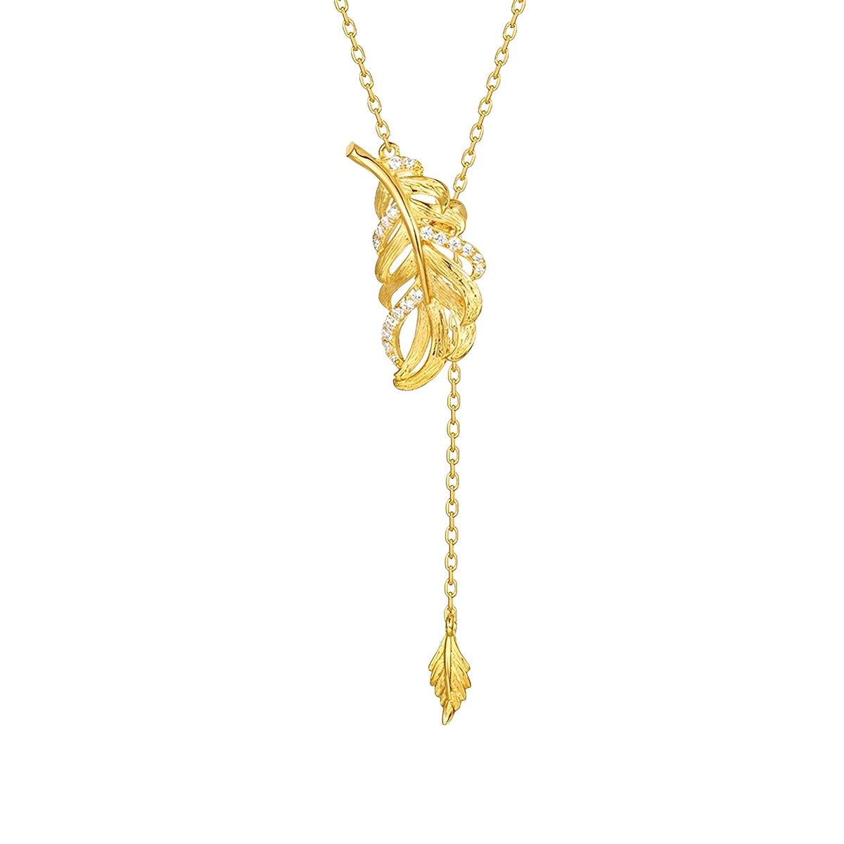 Heike 14K Gold Plume Necklace
