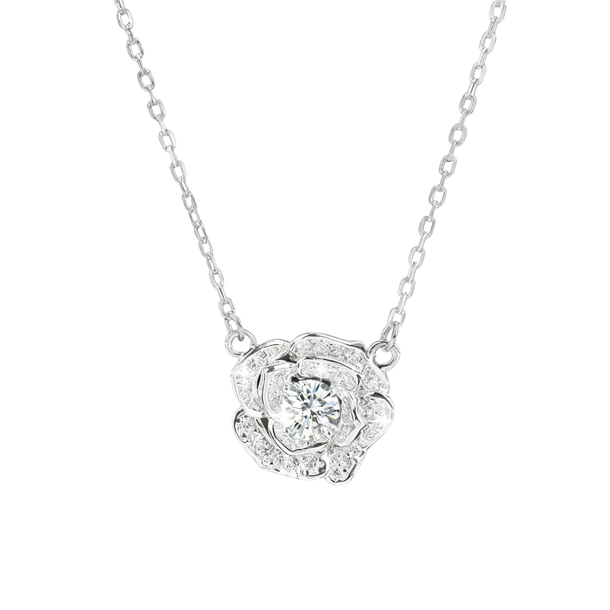 Hélène Camellia White Floral Necklace