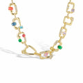 Helga 14K Gold Multicolor Mixed Shape Necklace