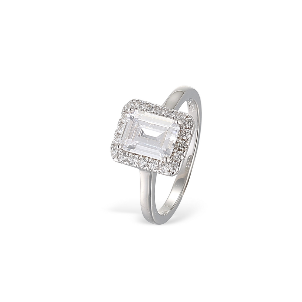 Hérèse Emerald White Ring Set