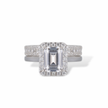 Hérèse Emerald White Ring Set
