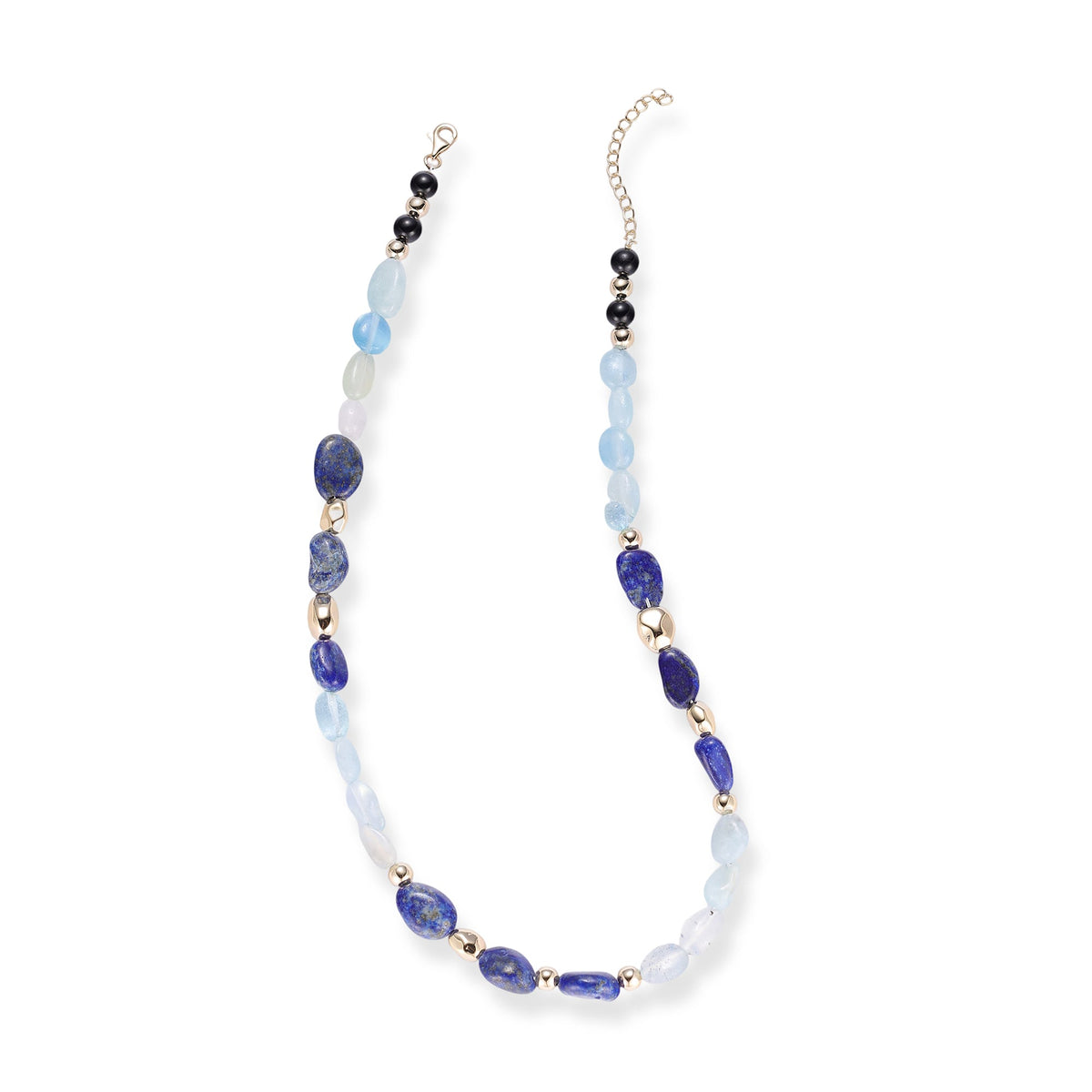 Herhild Multicolor Irregular Natural Stone Choker Necklace