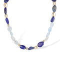 Herhild Multicolor Irregular Natural Stone Choker Necklace