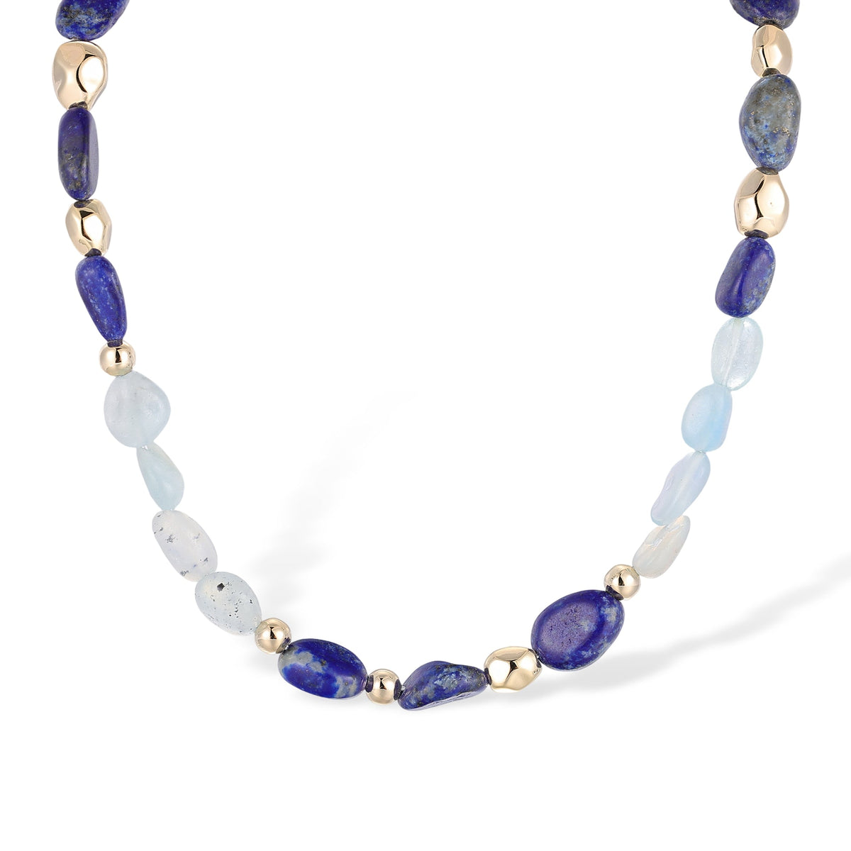 Herhild Multicolor Irregular Natural Stone Choker Necklace