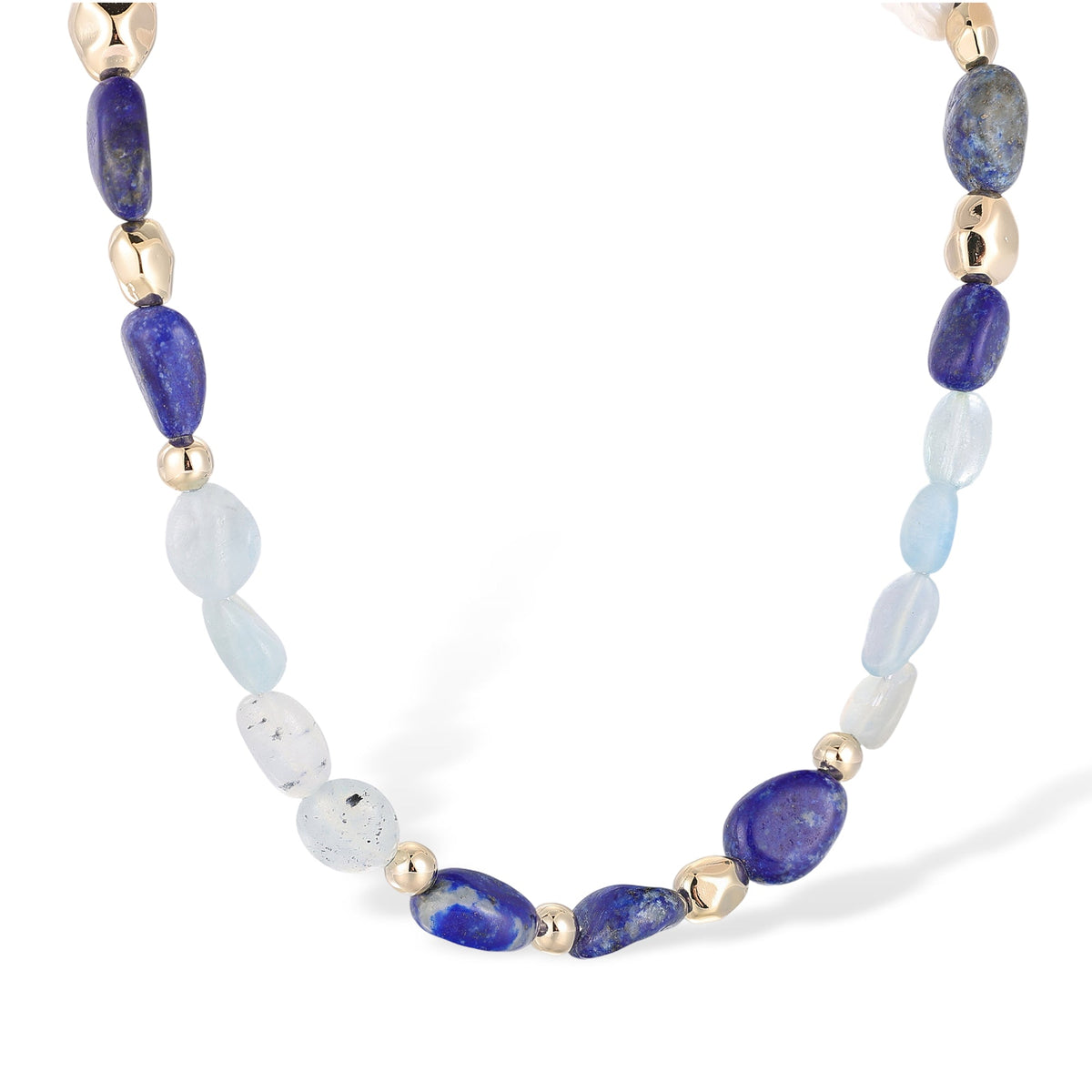 Herhild Multicolor Irregular Natural Stone Choker Necklace