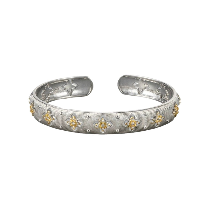 Herlyne 14K Gold Trèfle Open Bangle
