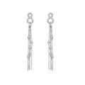 Hermine White Infinity Tassel Earrings