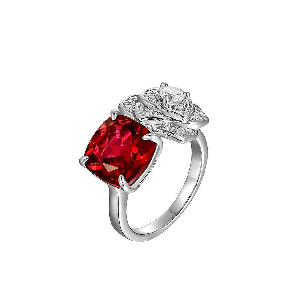 Hibernie Red Rose Floral Ring