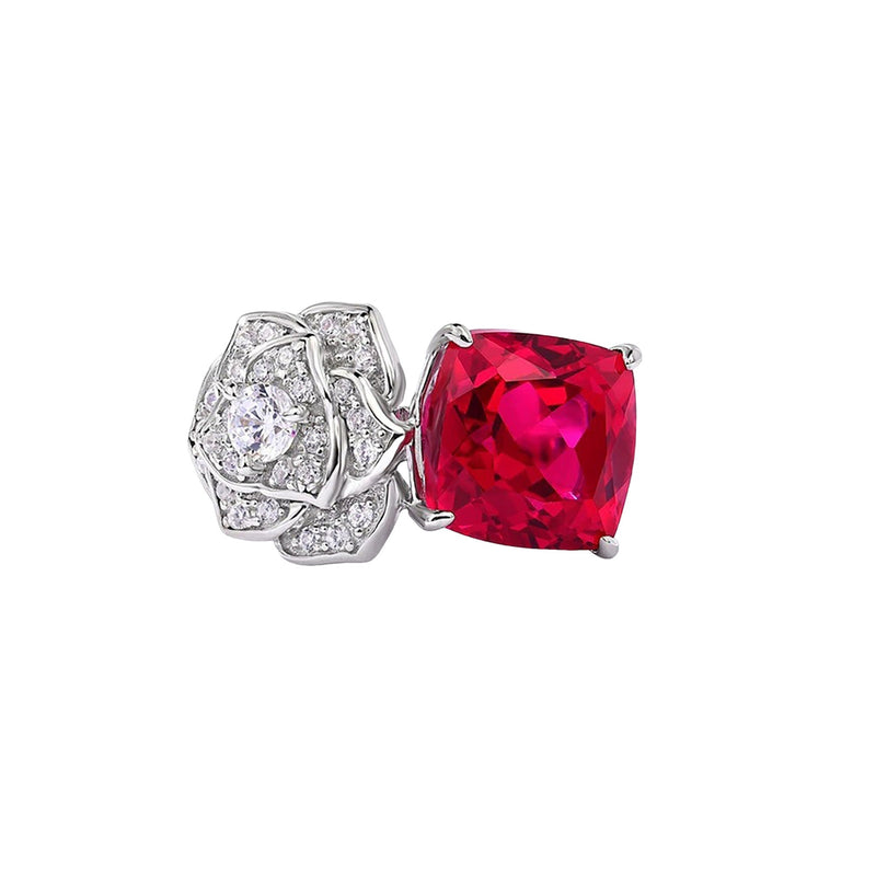 Hibernie Red Rose Floral Ring