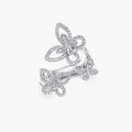 Hilaire White Butterfly Open Ring