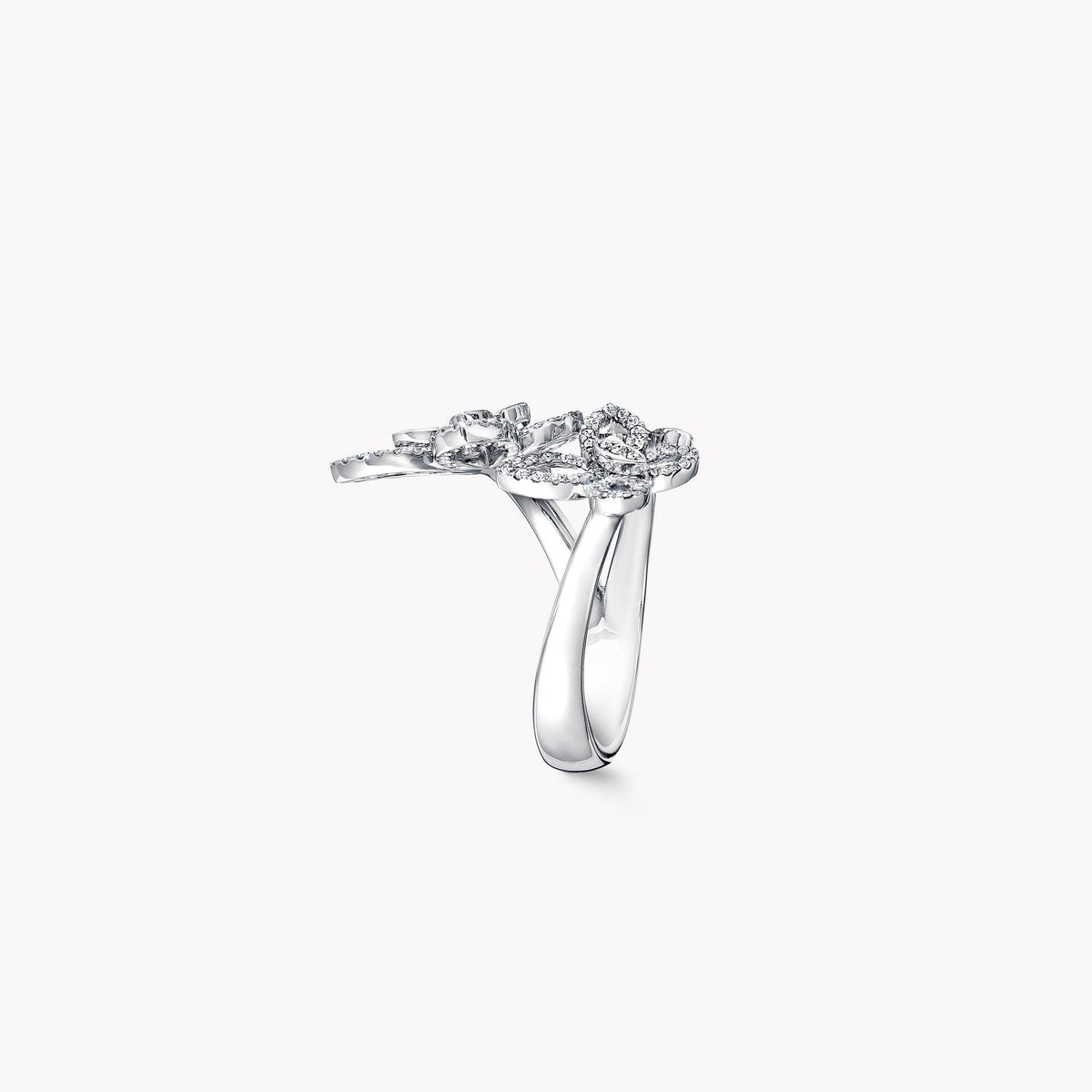 Hilaire White Butterfly Open Ring