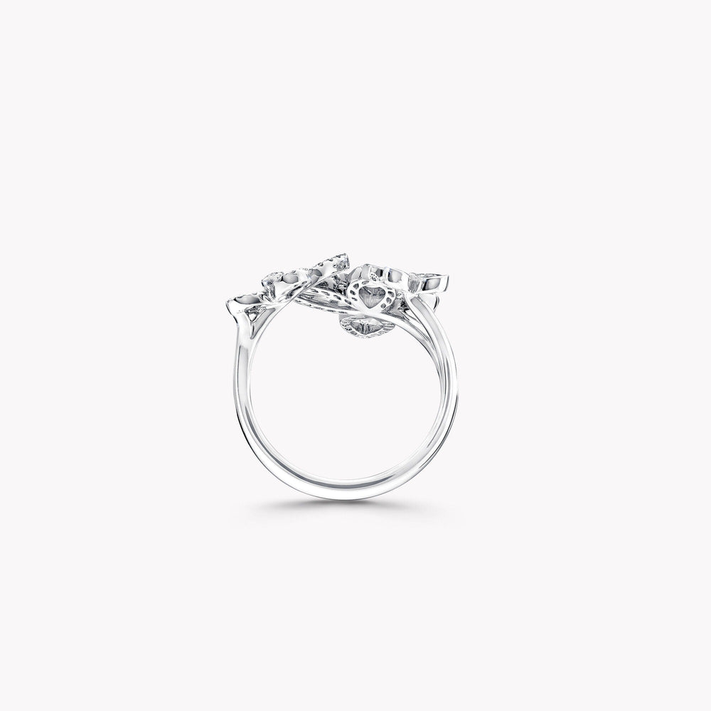 Hilaire White Butterfly Open Ring