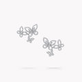 Hilaire White Butterfly Stud Earrings