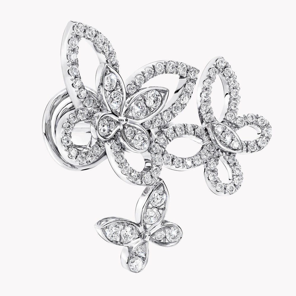 Hilaire White Butterfly Stud Earrings