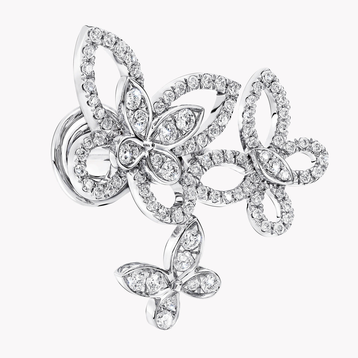 Hilaire White Butterfly Stud Earrings