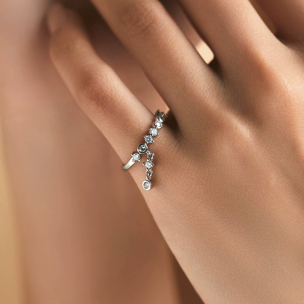 Hildegard Silver Round Tassel Ring