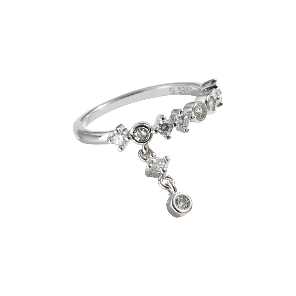 Hildegard Silver Round Tassel Ring