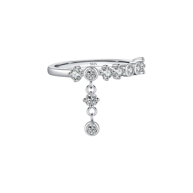 Hildegard Silver Round Tassel Ring