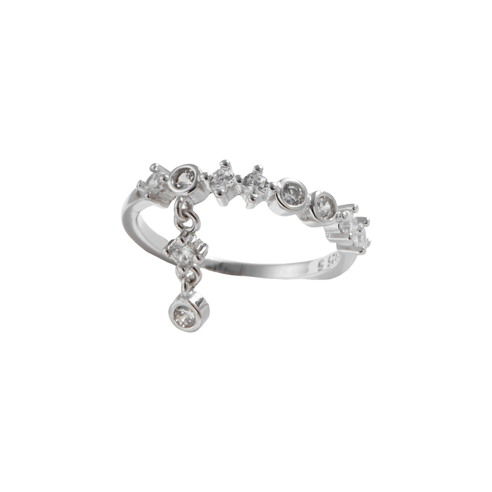 Hildegard Silver Round Tassel Ring