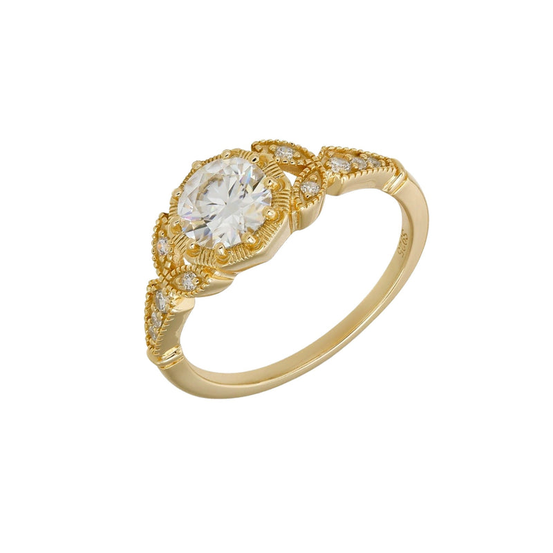 Honorée 14K White Round Ring