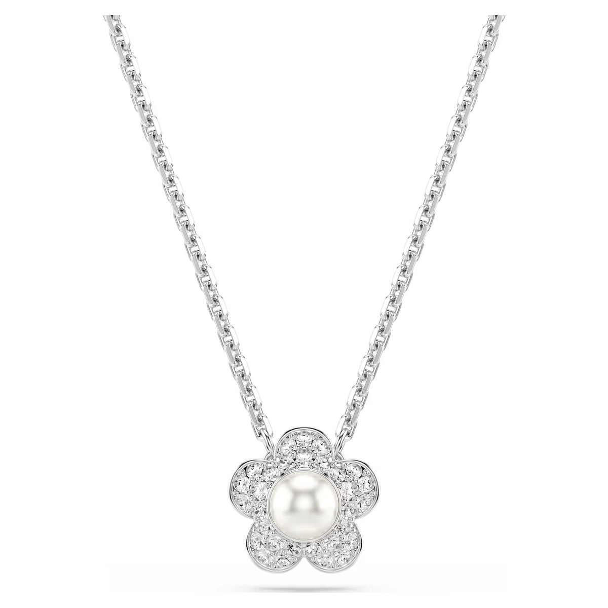 Hyacinthe White Floral Pearl Necklace