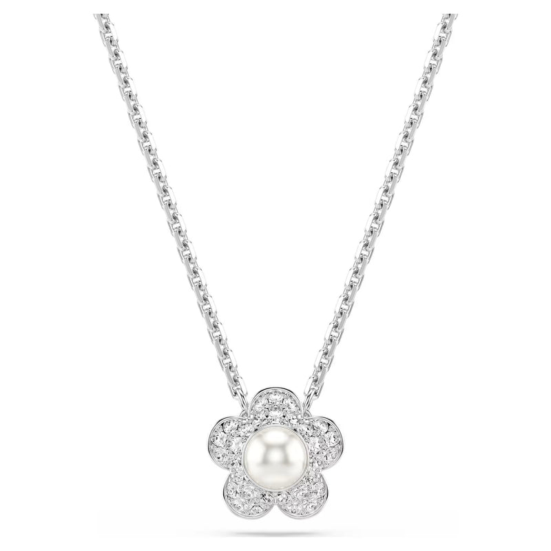 Hyacinthe White Floral Pearl Necklace