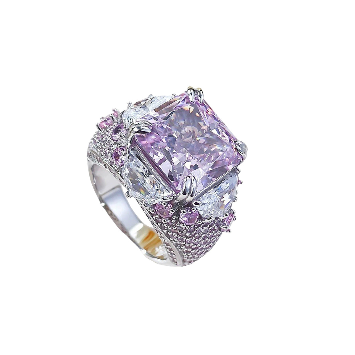 Idalie Purple Cushion Ring