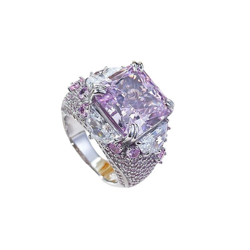 Idalie Purple Cushion Ring