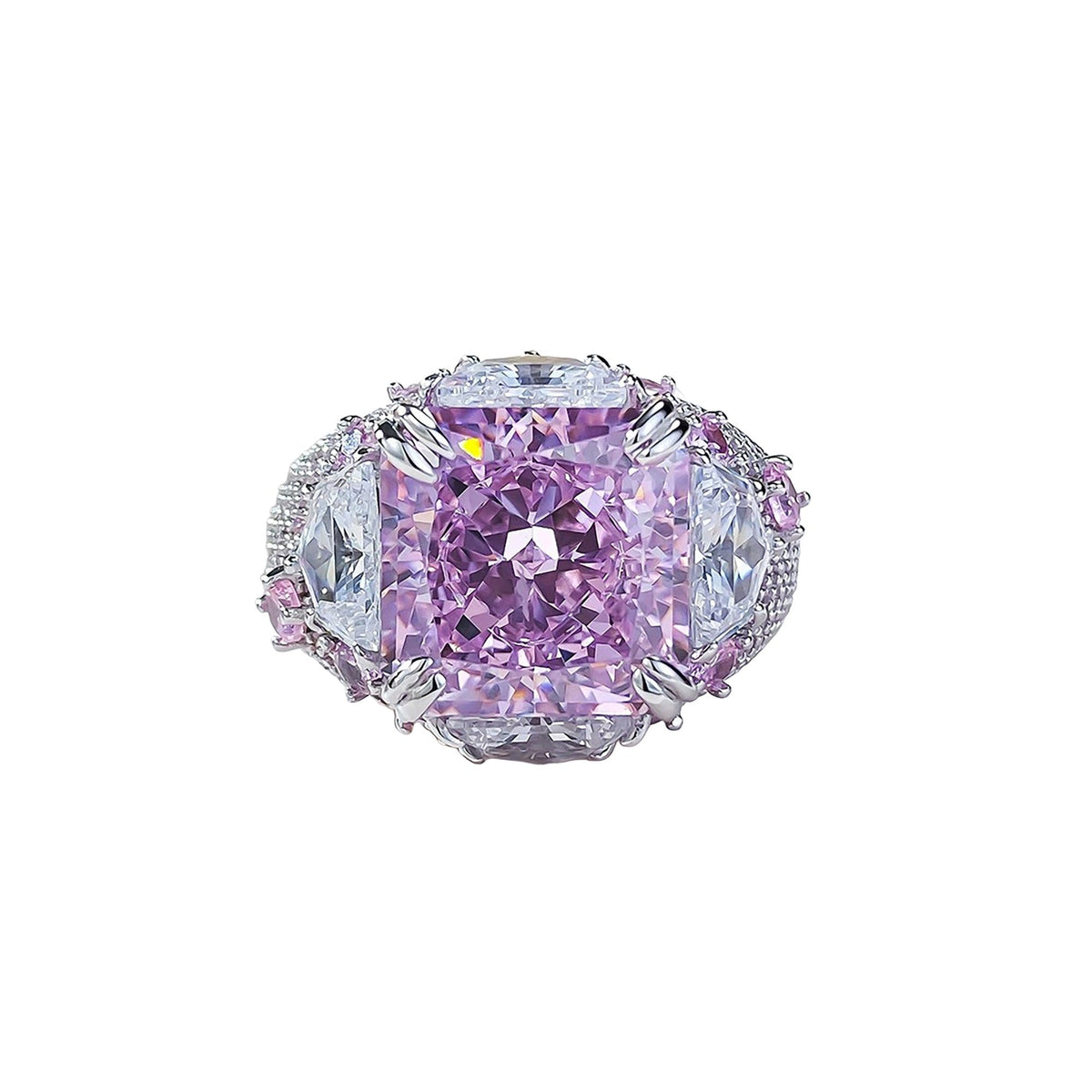 Idalie Purple Cushion Ring