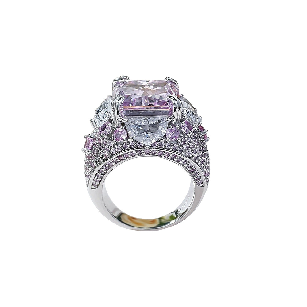 Idalie Purple Cushion Ring