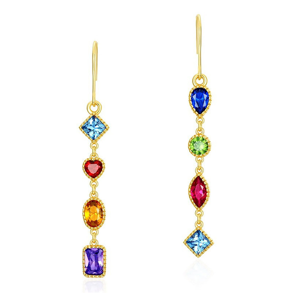 Illyrie Multicolor Fancy Shapes Earrings