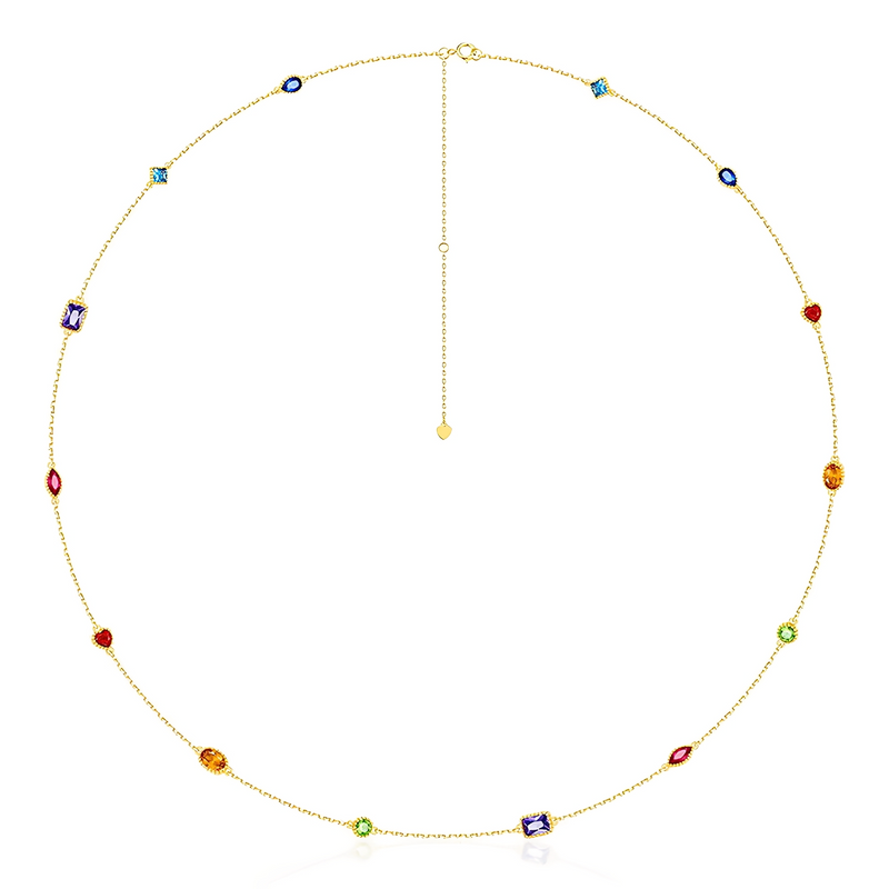 Illyrie Multicolor Fancy Shapes Necklace