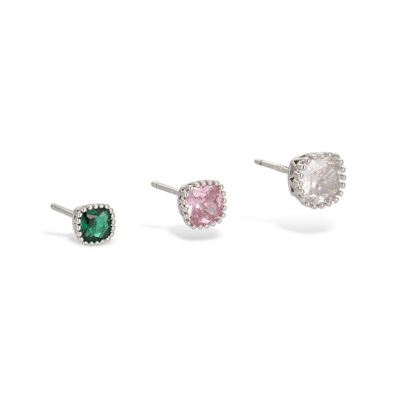 Inès Square Zircon Earring Set