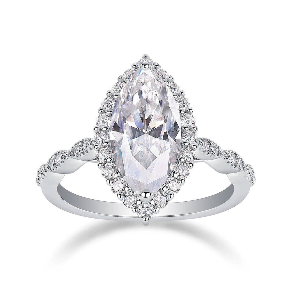 Infante White Marquise Moissanite Ring