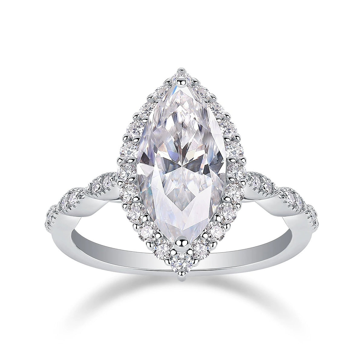 Infante White Marquise Moissanite Ring