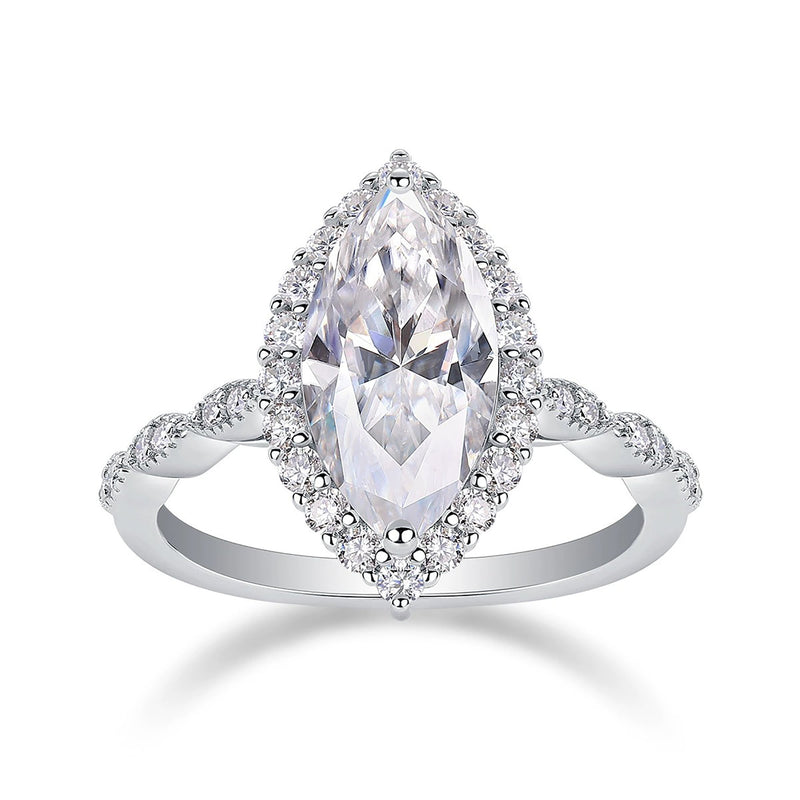 Infante White Marquise Moissanite Ring