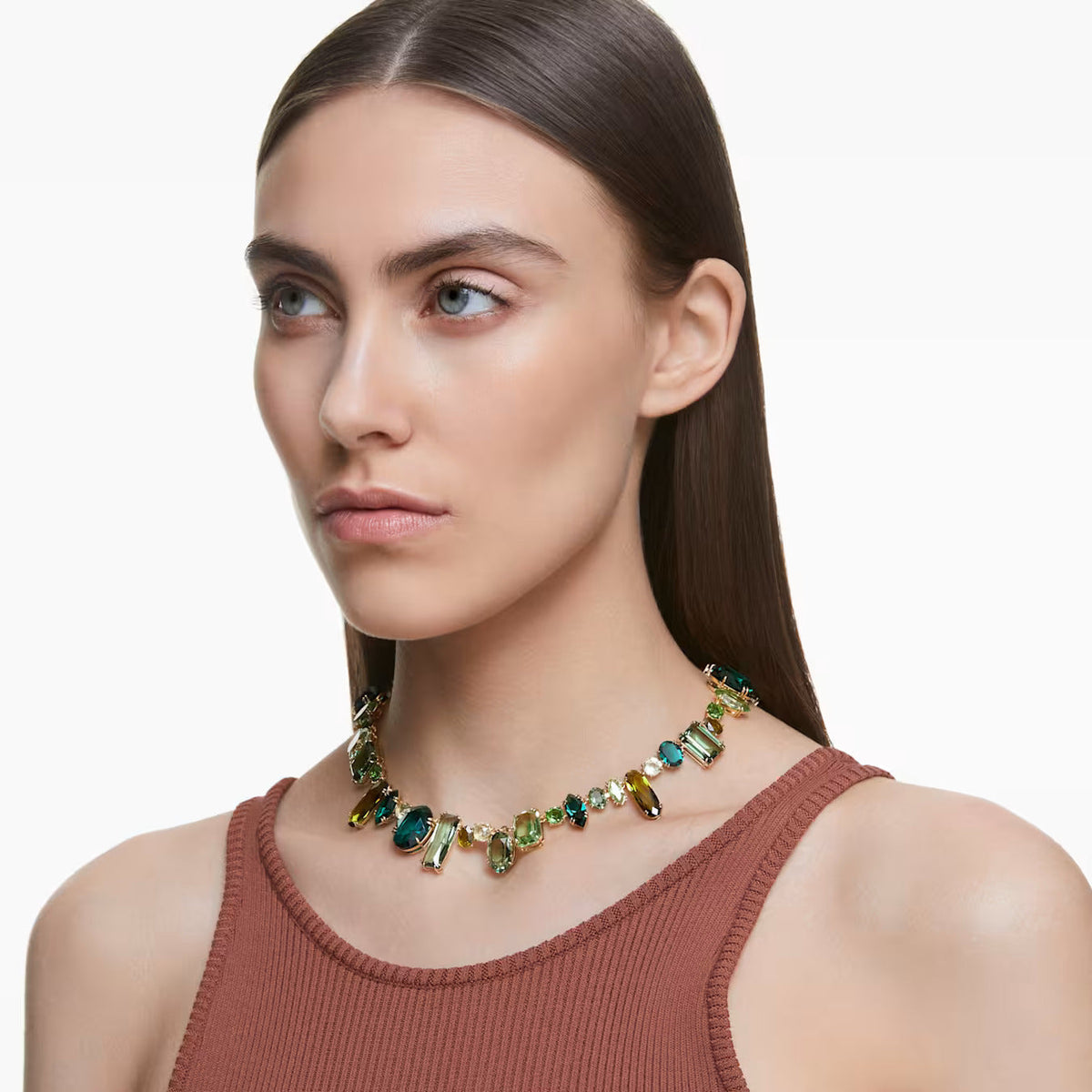 Ingeborg Green Mixed Shapes Necklace
