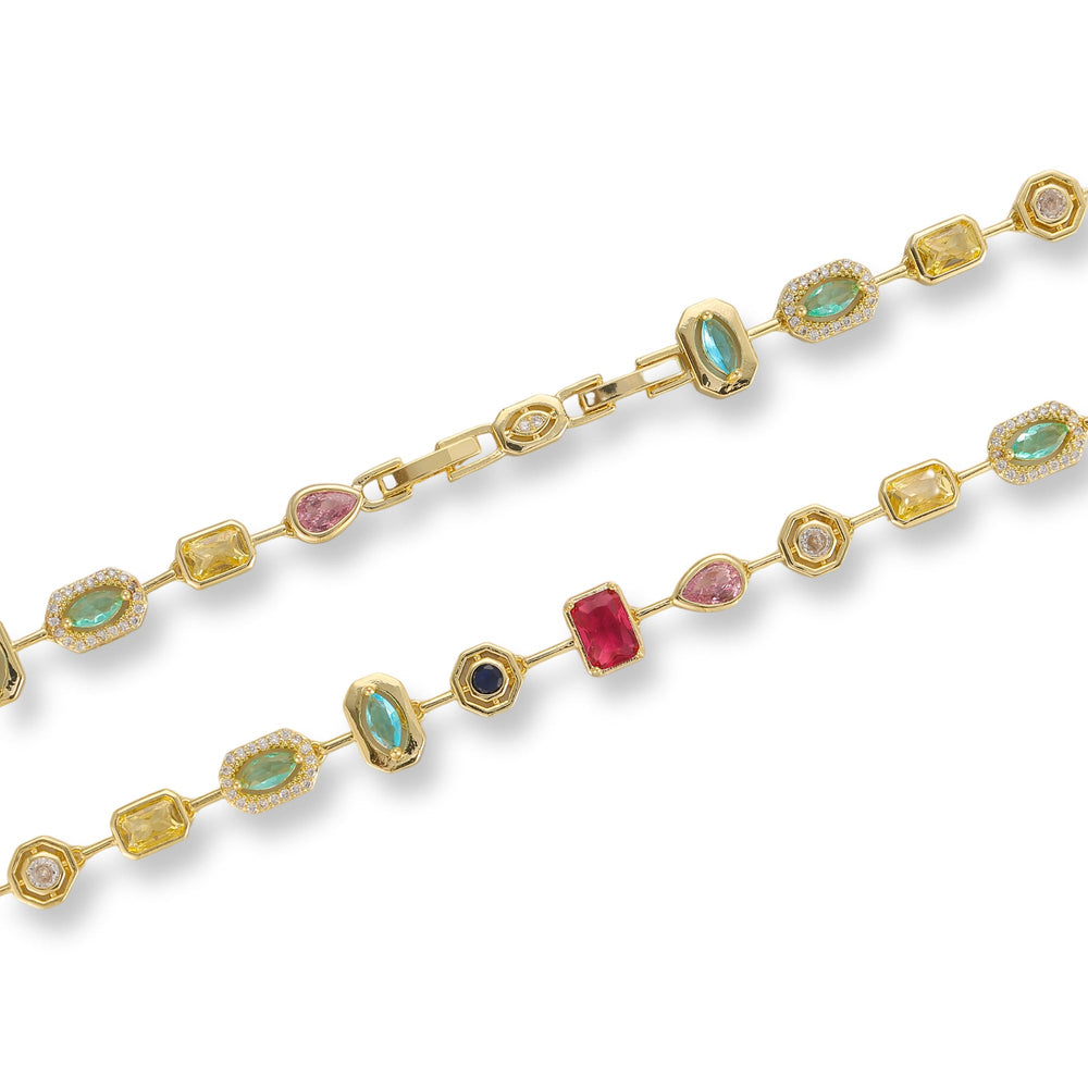 Ingrid 14K Gold Multicolor Mixed Shape Necklace