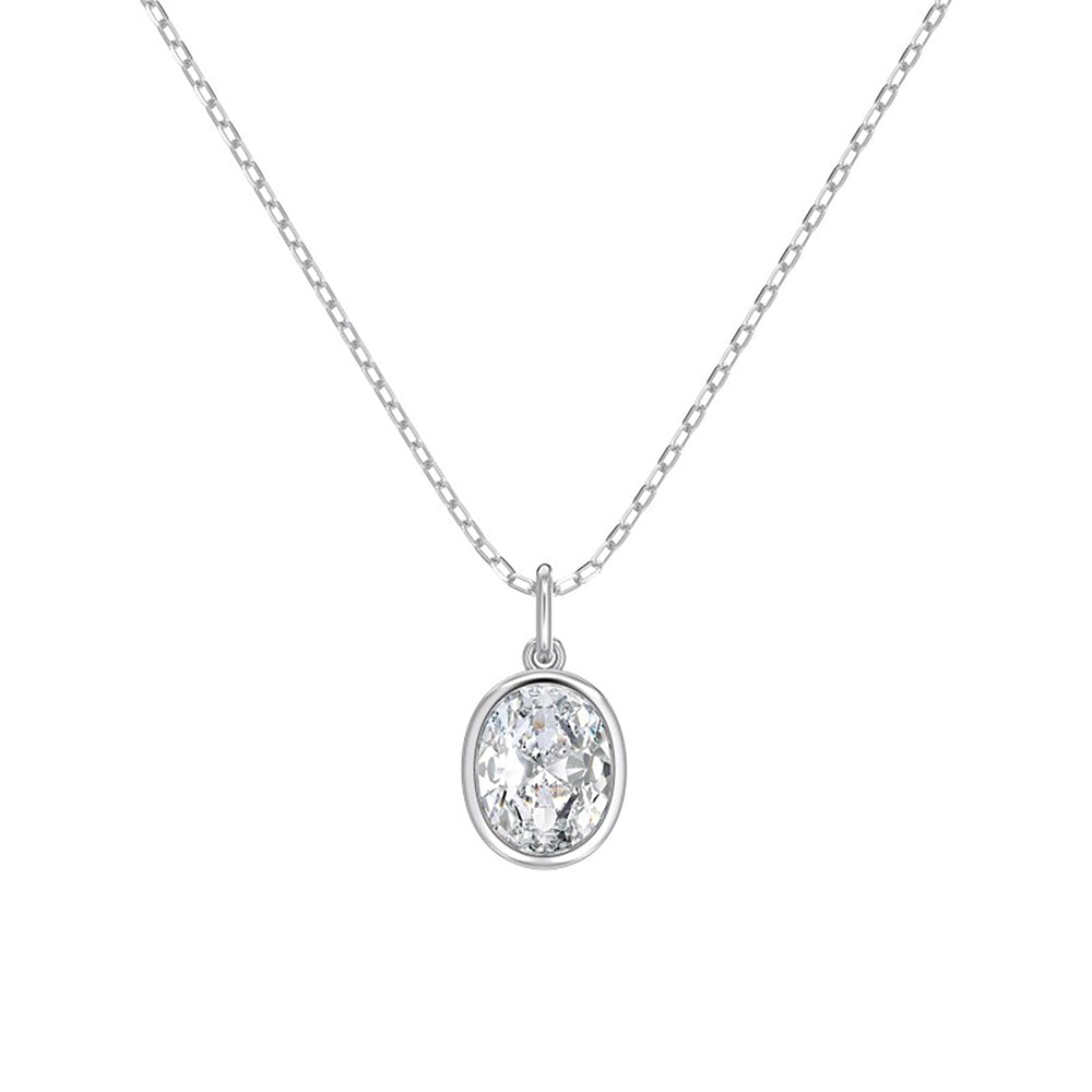 Ingrun White Oval Necklace