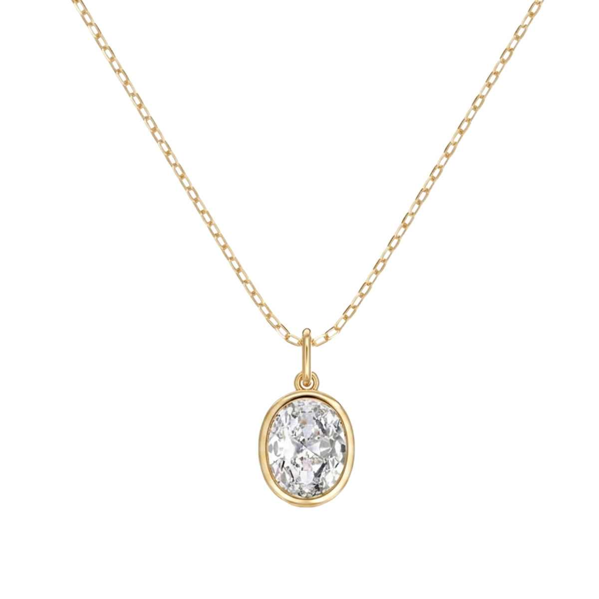 Ingrun White Oval Necklace