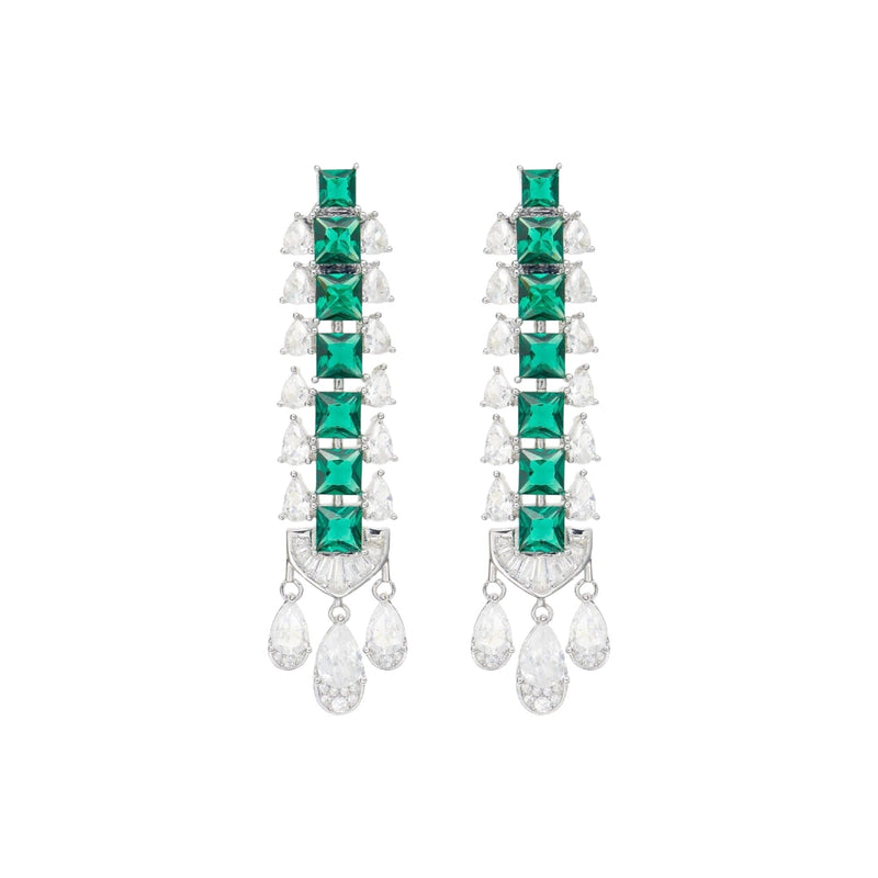 Ingtrud Square Teardrop Drop Earrings