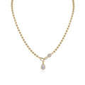 Ingwina 14K Gold Teardrop Marquise Moissanite Necklace