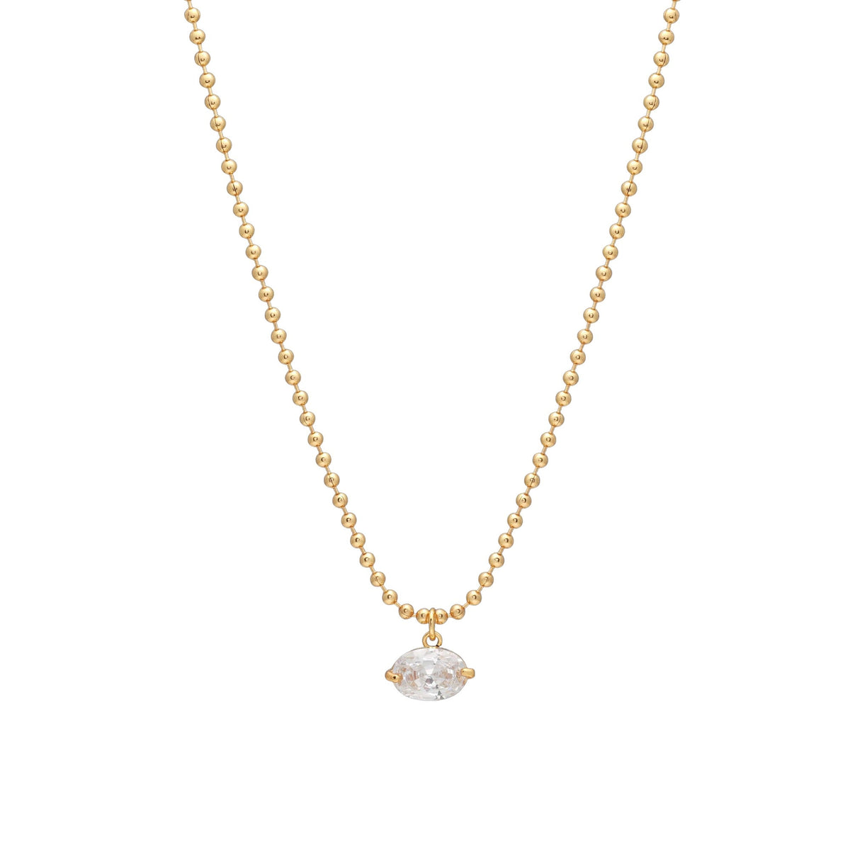 Inken 14K Gold Oval Necklace