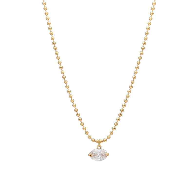 Inken 14K Gold Oval Necklace
