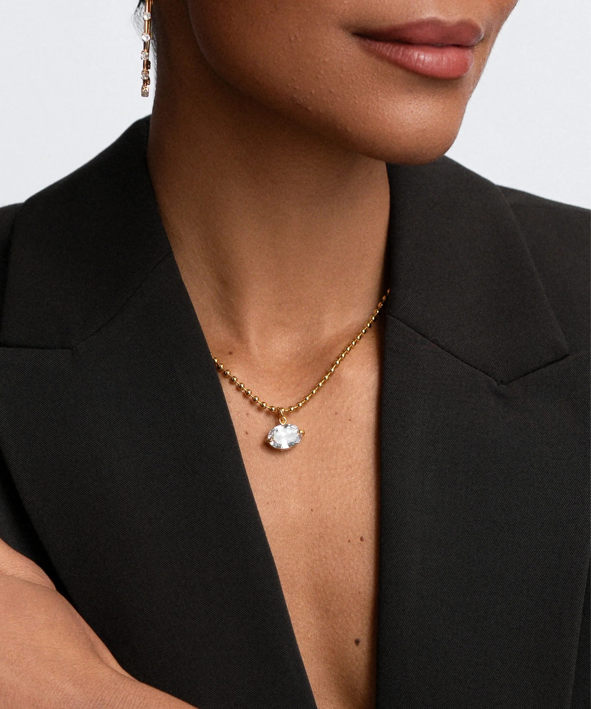 Inken 14K Gold Oval Necklace