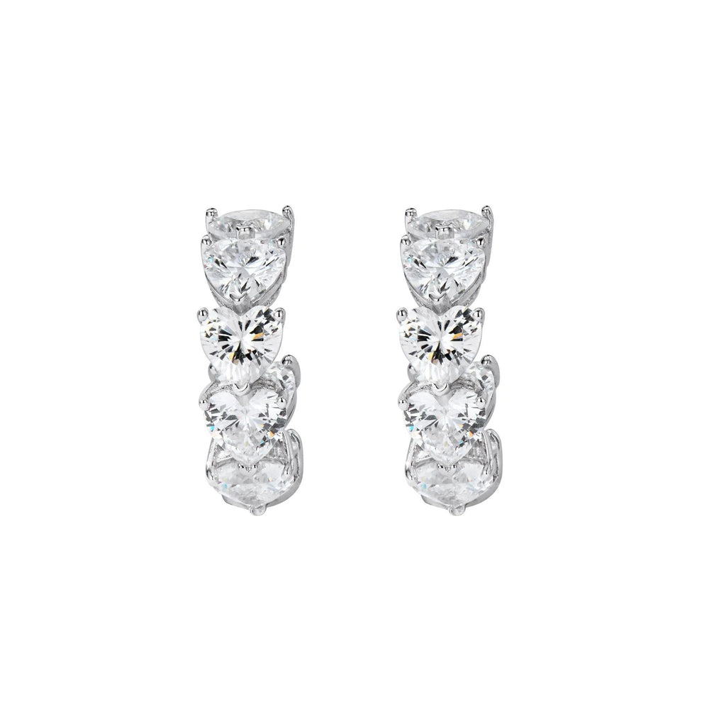 Intemporel White Heart Earrings