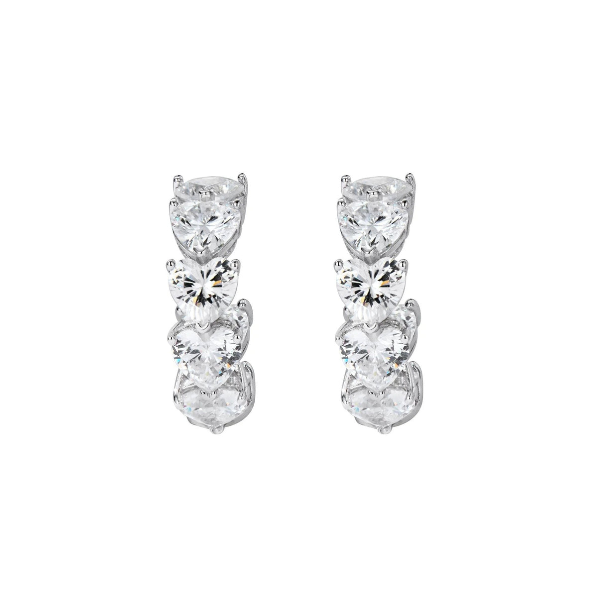 Intemporel White Heart Earrings
