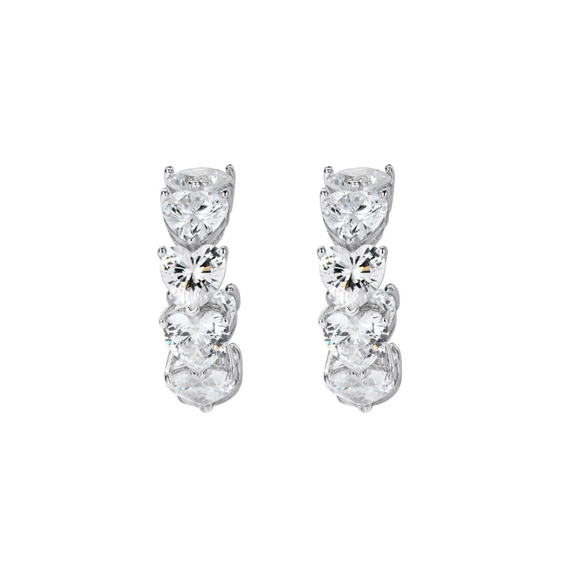 Intemporel White Heart Earrings